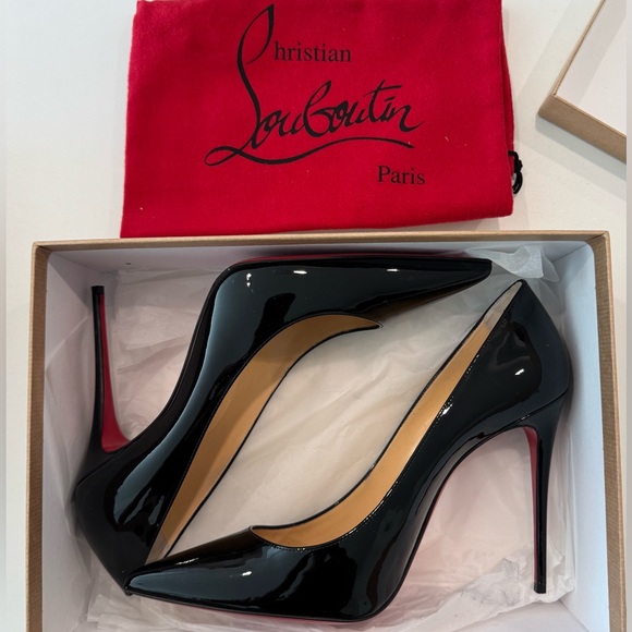 Christian Louboutin Kate 100MM Patent Leather Pumps - Picture 1 of 7